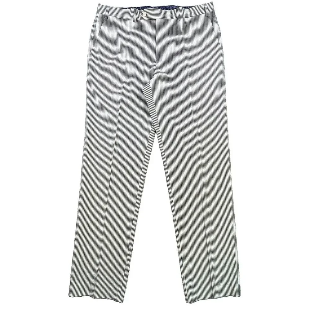 Lauren Ralph Lauren Dress Pants Mens 36x32 Lightweight Blue White Striped